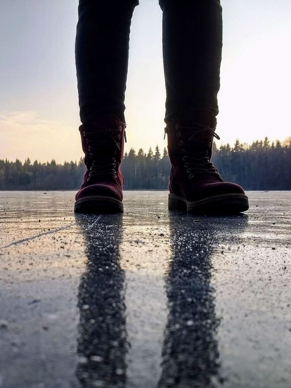 Retrato do guia após uma longa jornada na pesca de inverno